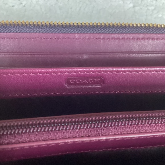 Coach Leather Zip Around Wallet - Picture 12 of 13